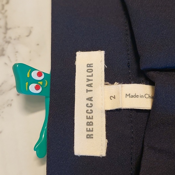 Rebecca Taylor black Ava side stripe pants, size 2 - Picture 4 of 9